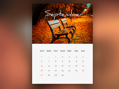 Calendar calendar dark design events flat note reminder ui ux widget