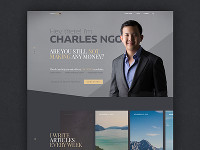 Charles Ngo Home charles ngo homepage homepage redesign landing page lp one page design site site design website