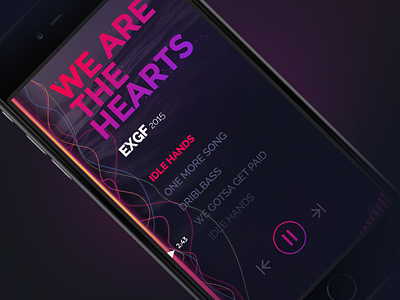 Day 006 - Music app app app design app ui daily ui music music app pause play sound ui ui redesign volume