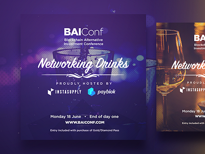 BAIConf Quick Ads advertising blockchain blockchain conference conference networking party purple