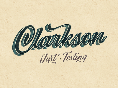 Clarkson Test badge logo branding design illustration logo typography vintage