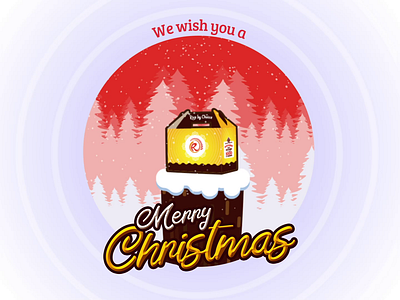 Christmas Post animation box branding business logo snow typography