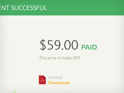 Payment Success everguide invoice money payment ricky ricky synnot success synnot type typography webtype