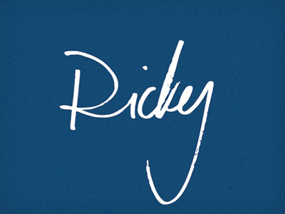 Ricky drawn hand name ricky type vector