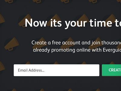 Time to Shine (call to action) design everguide login promote ricky shine signup subscribe synnot time to