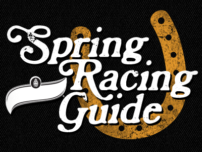 Spring Racing Guide logo eroded horseshoe retro vintage