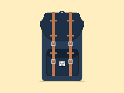 Herschel backpack (freebie) backpack freebie herschel illustration