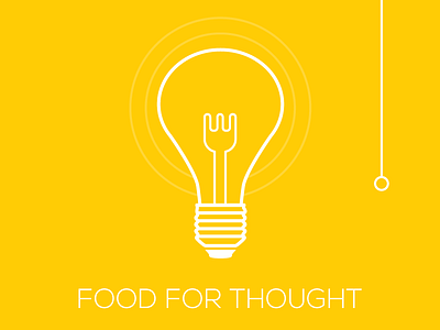 Food For Thought bulb food fork icon illustration light thought