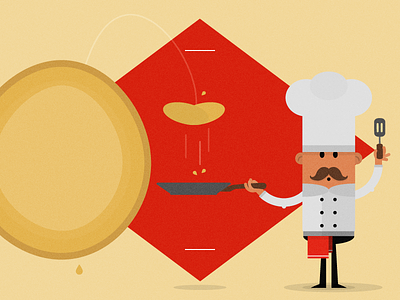 Time for pancakes chef cook illustration pancakes tasty
