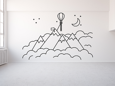 Mountain Wall Graphic graphic mountain sticker wall