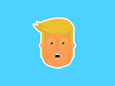 Trump halloween man scary sticker trump
