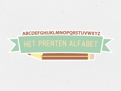 Het prenten alfabet (The illustrated alphabet) alphabet illustrations logo