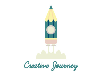 Creative Journey creative journey logo pencil rocket