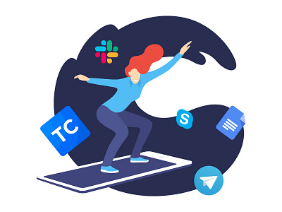 Digital Learning Tools illustration illustrator trainingspace vector тренингспэйс тс