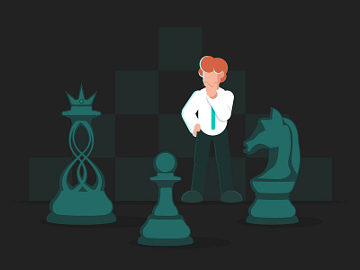 Strategic tools for business business chess choice digital illustration illustrator strategic trainingspace vector