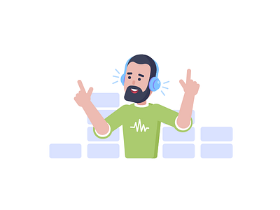 Sound check business digital headphones illustration learning online placeholder sound training trainingspace vector тренингспэйс