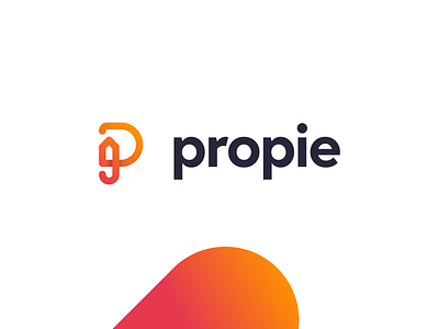 P Logo branding graphic design logo logo design orange p propie vector