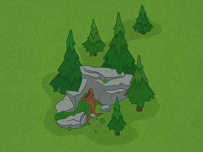 Illustration for game digital forest game game graphics green illustration illustration for game illustrator isometry nature vector