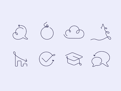 Icons one line analytics bubble business check mark christmas tree cloud design digital education icons one line illustration illustrator new year one line schedule trainingspace ts vector тренингспэйс тс