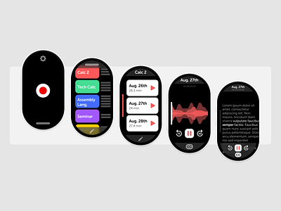 AI Voice Recorder UI design operating system os product design ui uiux ux