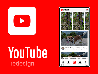 YouTube redesign design mobile ui uiux ux