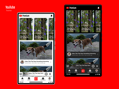 YouTube redesign: home design mobile ui uiux ux