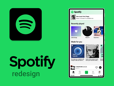 This week: Spotify redesign mobile phone ui uiux ux