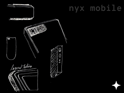 Series One: Nyx Mobile sketches hardware mobile product design