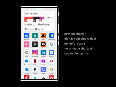 Aether for Phones: app drawer