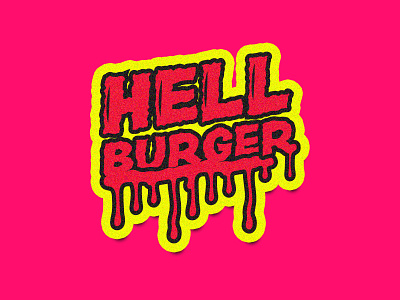01. Hell Burger Co. Logo branding burger logo logodesign restaurant slime slimy sticker typography