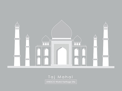 Taj Mahal - Vector Illustration adobe illustrator architecture design graphic art icon illustration india indian taj mahal travel vector