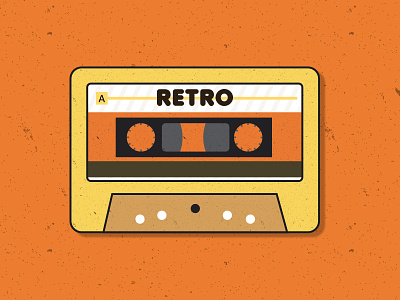RETRO cassette illustration adobe illustrator cassette design graphic art illustration music retro retro design vector