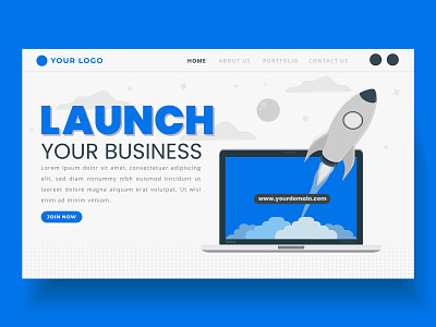 StartUp - Landing page UI design adobe illustrator explore graphic design india launch rocket spaceship startup ui vector art