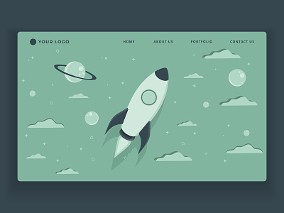 Explore - Spaceship Flying theme discovery explore graphic design mission planets rocket science spacecraft spaceship ui universe website