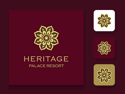 Heritage - Logo Design and Identity Kit Stock Vector Set bangalore brand brand identity branding graphic design graphic designer heritage identity illustration logo luxury resort logo template