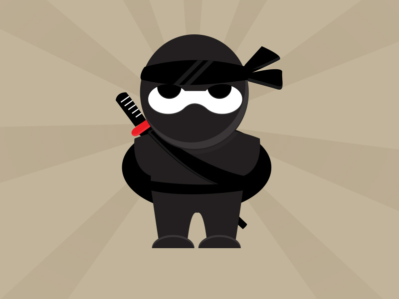 Ninja character illustration mascot samurai ninja adobe illustrator graphic art character vector illustration