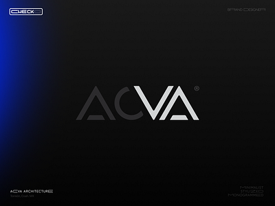 ACVA - Boutique Architecture Firm architecture design architecture logo brand branding design logo logo design logotype