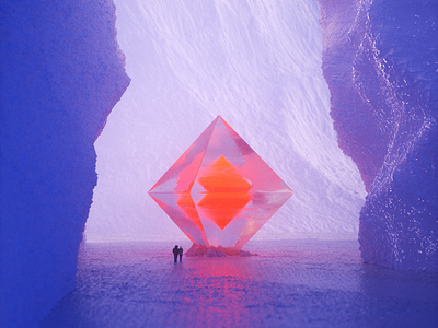 Worship — 3D Render 3d alien c4d cinema cinema4d confusing ice octane orange people purple worship