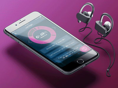 Morning Larks – Sleep Assistant app assistant blue interaction iphone mockup night pink sleep stars tired uiux