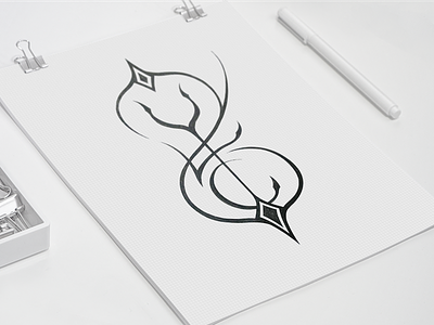 U&lc Hand Inked Wordmark black clean concept hand drawn ink logo process white