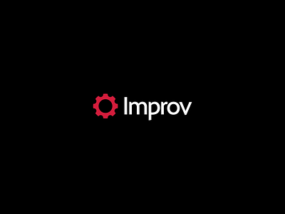 Improv Logo Bumper ae aep after effects aftereffects black branding design icon illustration logo loop motion motion graphics typography vector