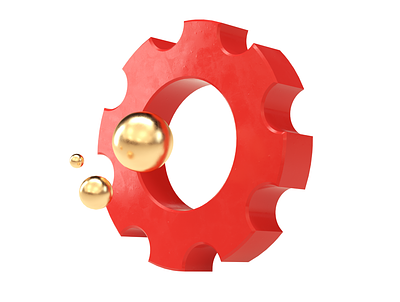 Improv Bubbles 3d branding c4d concept design gear gold illustration improv improve logo texture textures ui ux