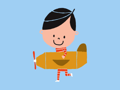 Birth Card announcement baby birth boy card cardboard commission illustrator kid pajamas paperboard plane pyjamas