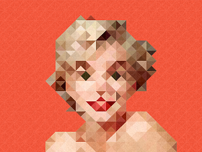 Monroe marilyn monroe triangle geometry portrait polygon facet mosaic mosaic mosaic personal