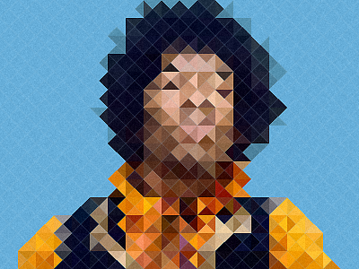 Hendrix facet geometry hendrix jimi mosaic personal polygon portrait triangle