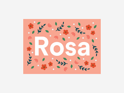 Rosa Birth Card