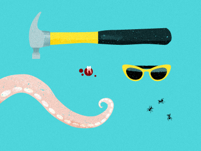 Essentials Of... Oldboy ants hammer illustration movie oldboy personal playoff squid sunglasses tooth