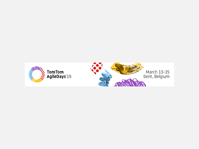 TomTom Agile Days Banner agile belgium branding conference event gent ghent logo noway scrum tomtom