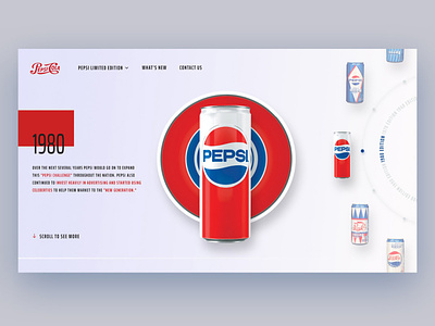 PEPSI PROMO page | Limited Edition Concept coca cola cola design drink pepsi promo retro retro design retrowave ui vintage web