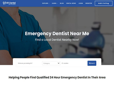 Listing website for Dental design ecommerce elementor web webdesign website wordpress